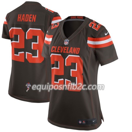 Camiseta Mujer NFL Cleveland Browns Joe Haden 23 Nike Marrón 